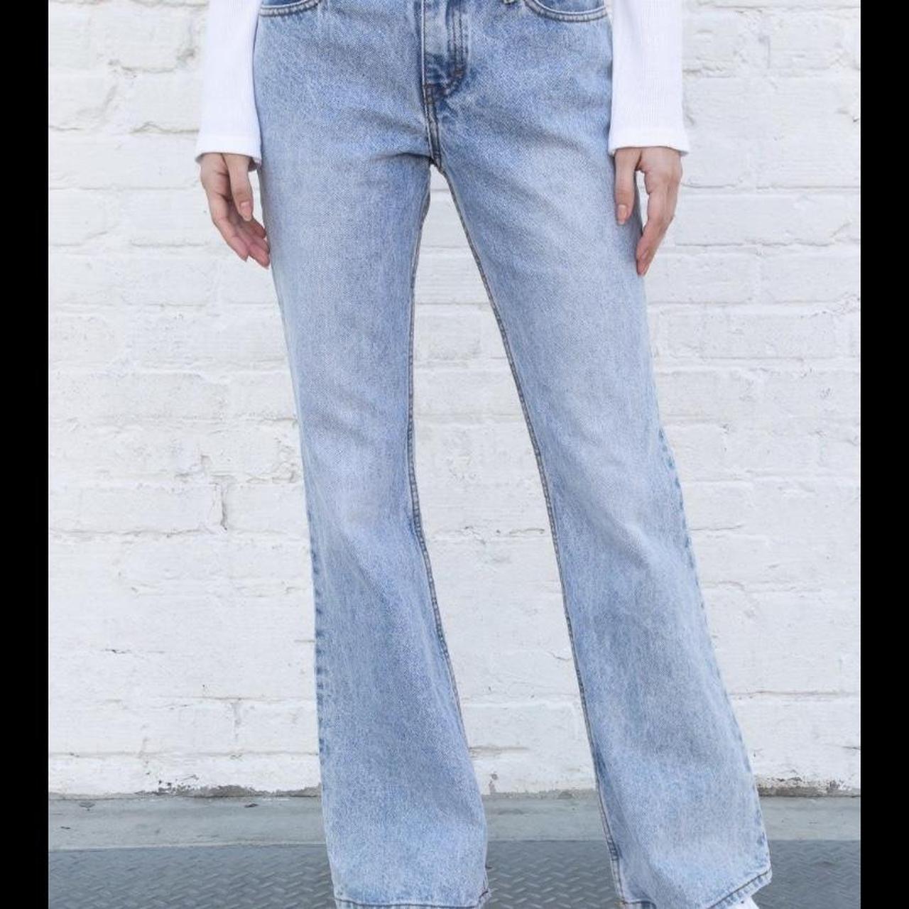 Low waisted Brandy melville jeans worn once, too big... Depop