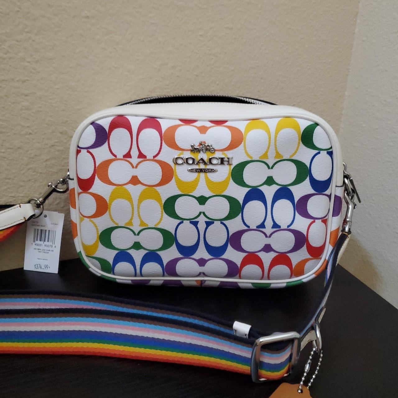 Coach Jamie cheapest Camera Bag Rainbow Signature Canvas