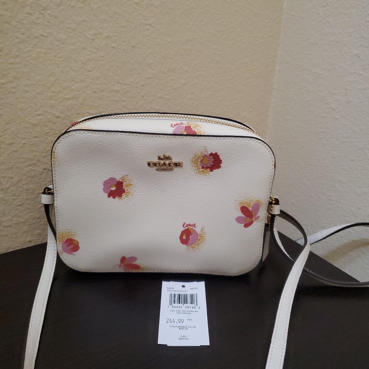 Coach purse With deals Pop Floral white pink