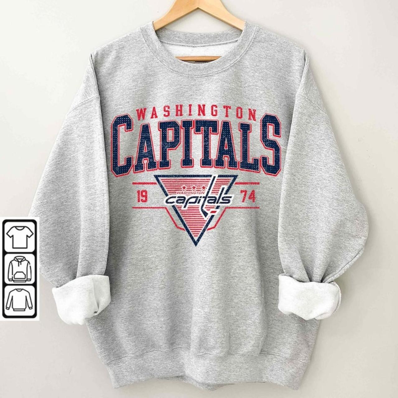 Vintage 90s Washington Capitals Sweatshirt Crewneck Depop