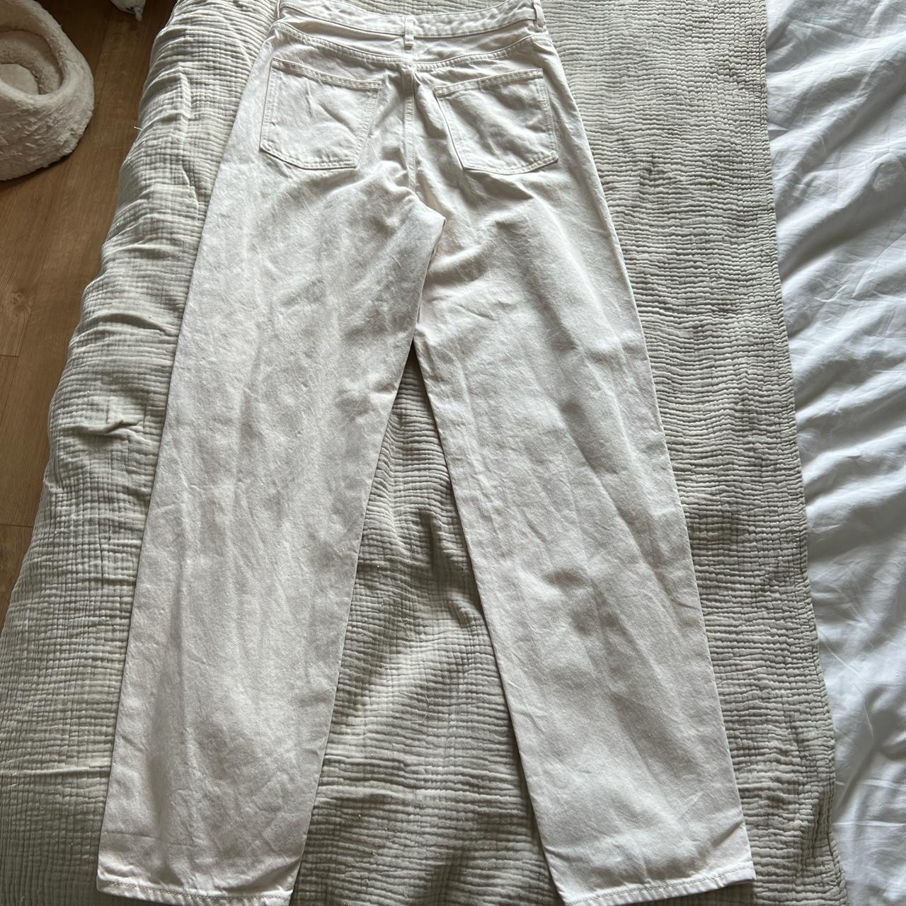 COS tapered leg high rise full length jeans waist... Depop