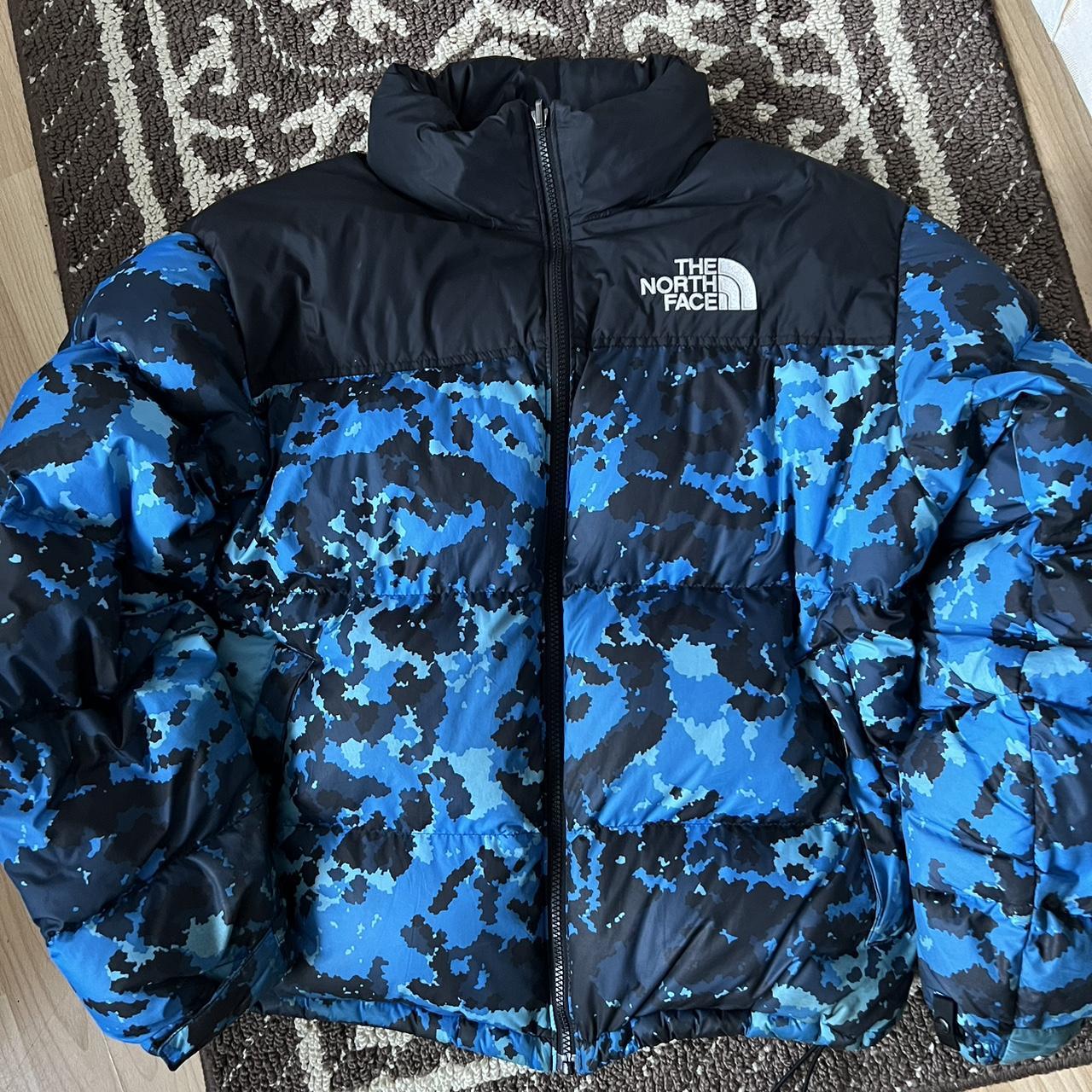 North face blue deals camo jacket