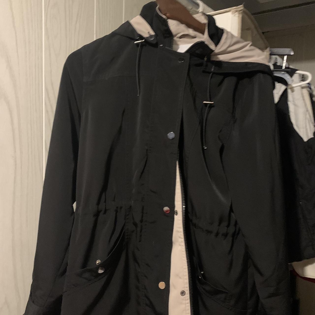 Jaquelín Smith rain coat black Depop