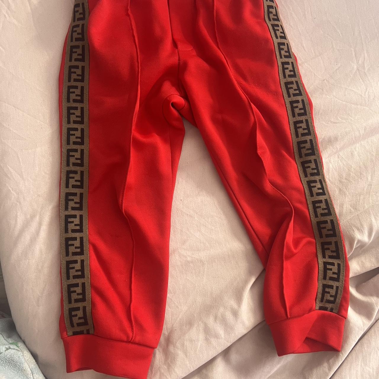 Red Fendi Baby Tracksuit Size 24 Months Worn About... - Depop