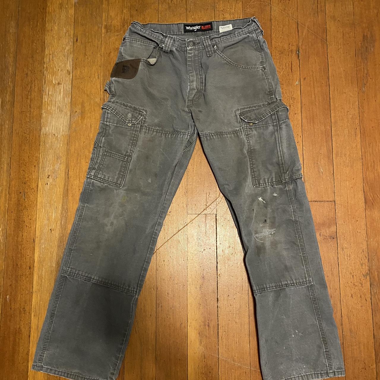 Wrangler Riggs Work Pants Size 31x32 Grey color... Depop