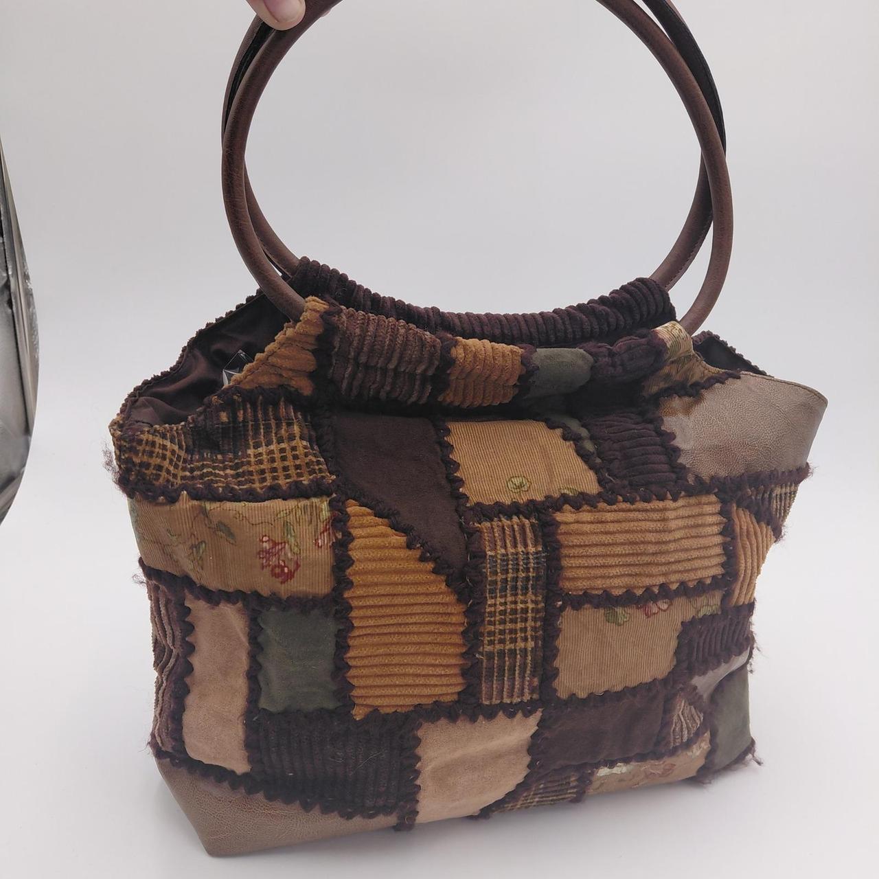 Women's Bag - Brown – Cappelli Patchwork Corduroy… - image 1