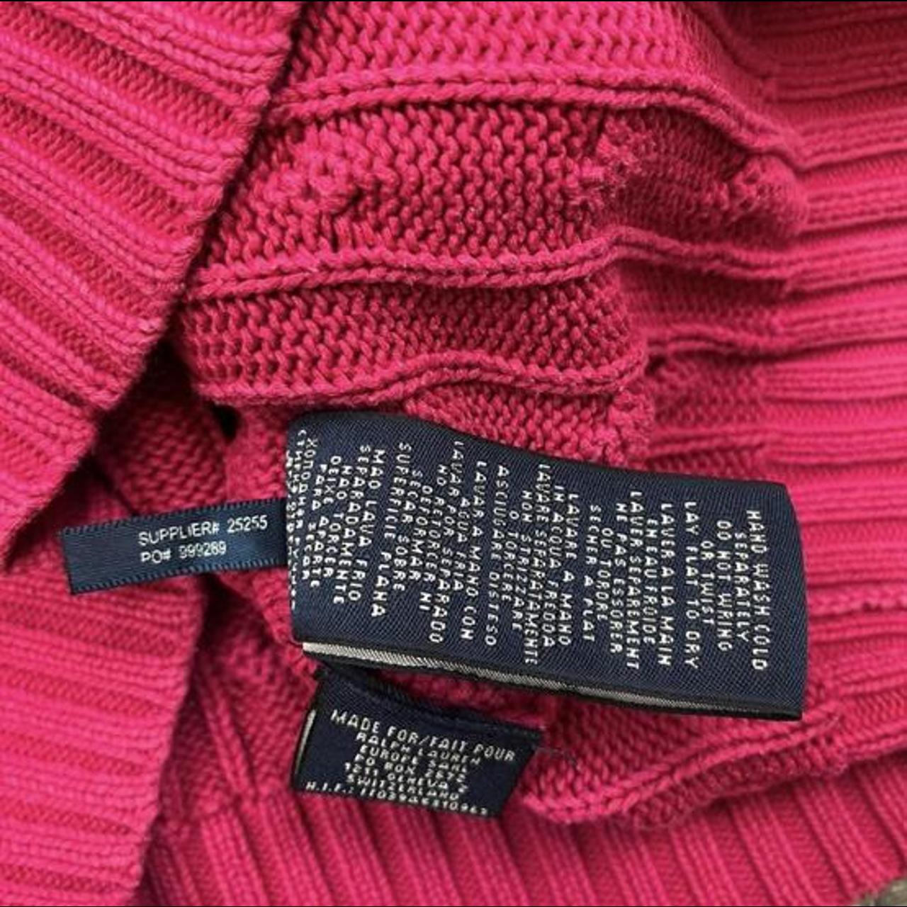 RARE Pink Ralph Lauren Cable Knitted Sweater... - Depop
