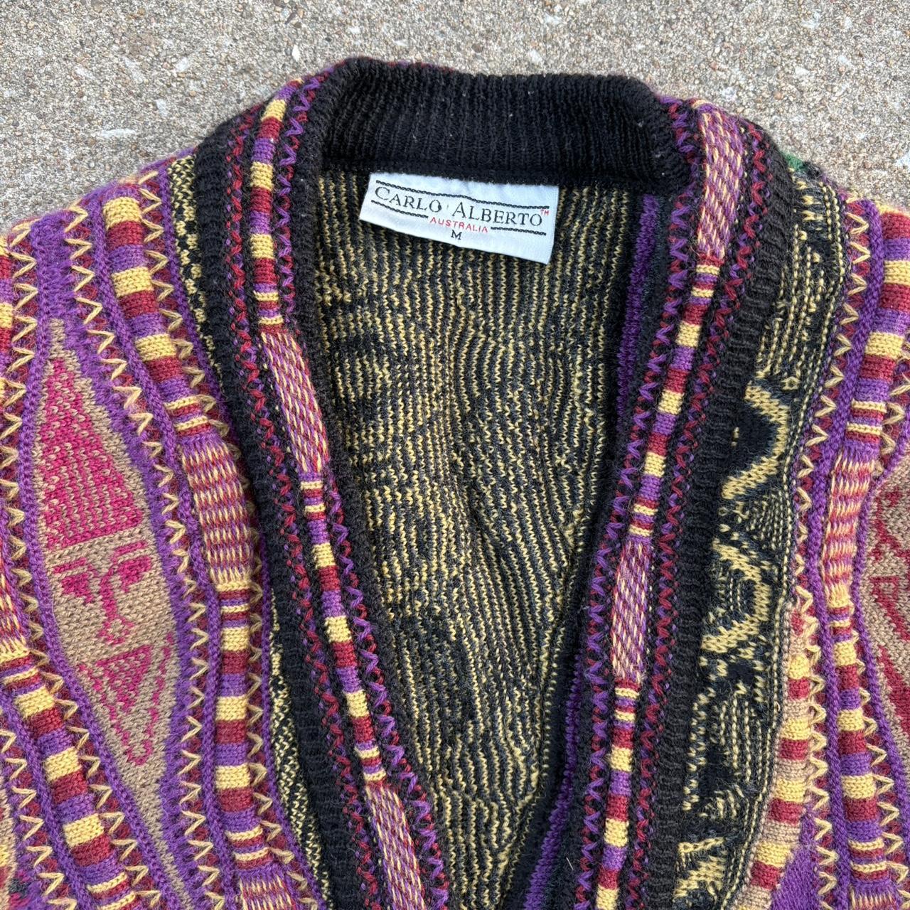 Vintage Men's Cardigan - Multi/Purple - M – VINTA… - image 5