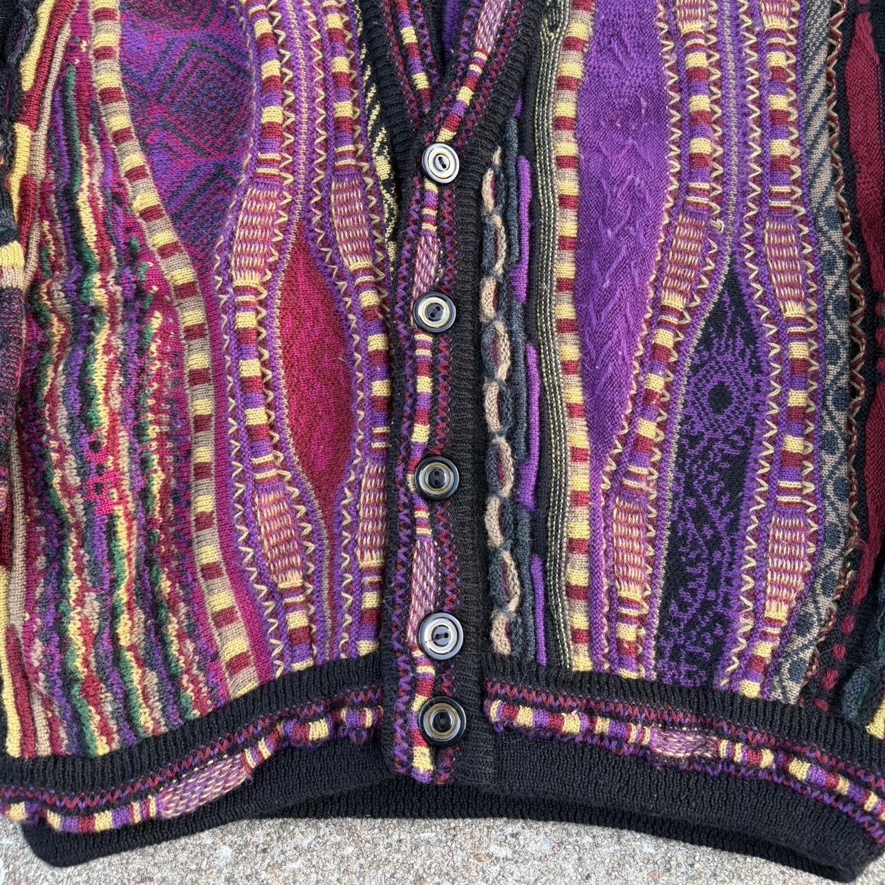 Vintage Men's Cardigan - Multi/Purple - M – VINTA… - image 4
