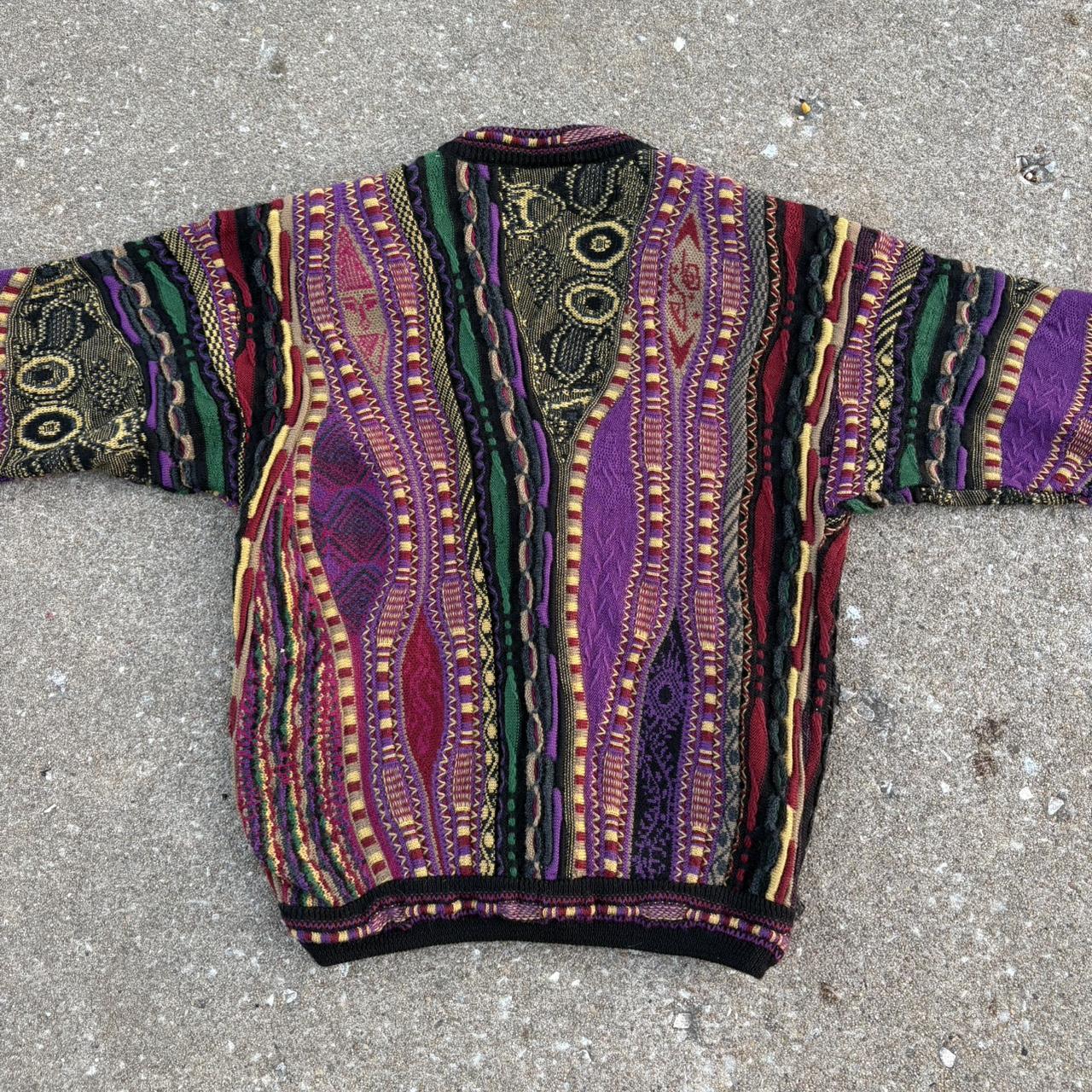 Vintage Men's Cardigan - Multi/Purple - M – VINTA… - image 2