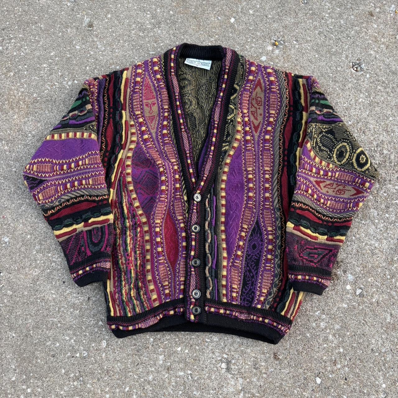 Vintage Men's Cardigan - Multi/Purple - M – VINTA… - image 1