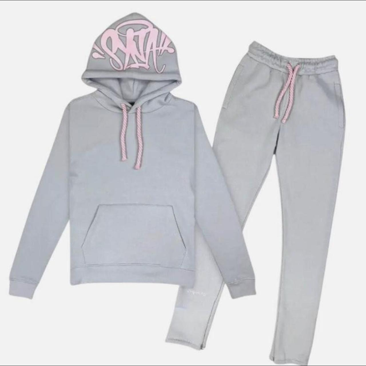 Syna World Logo Tracksuit Pink/Grey Size M Brand New... - Depop