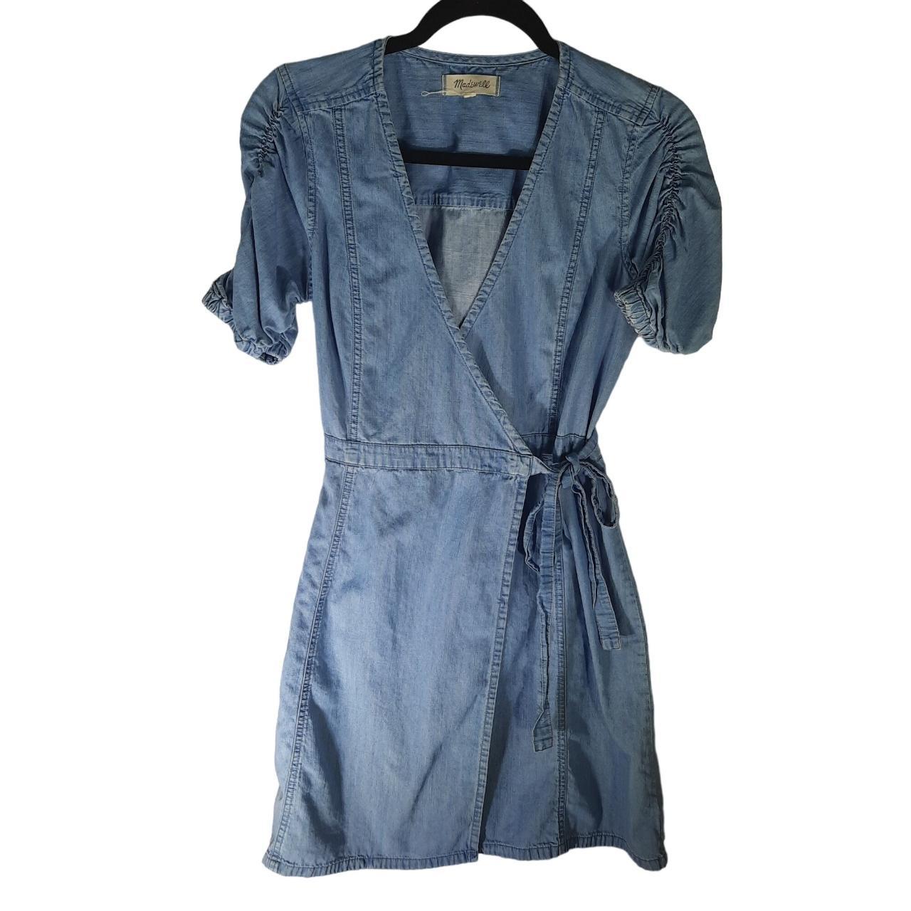 Madewell secca denim wrap dress