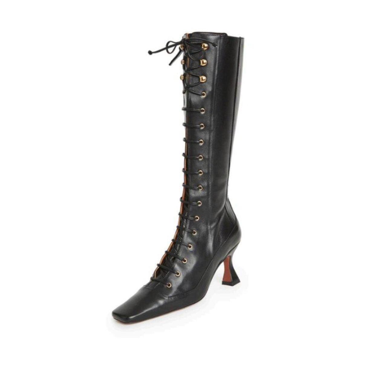 MANU ATELIER Xx Duck 80mm Leather Knee-high Boots In | Depop