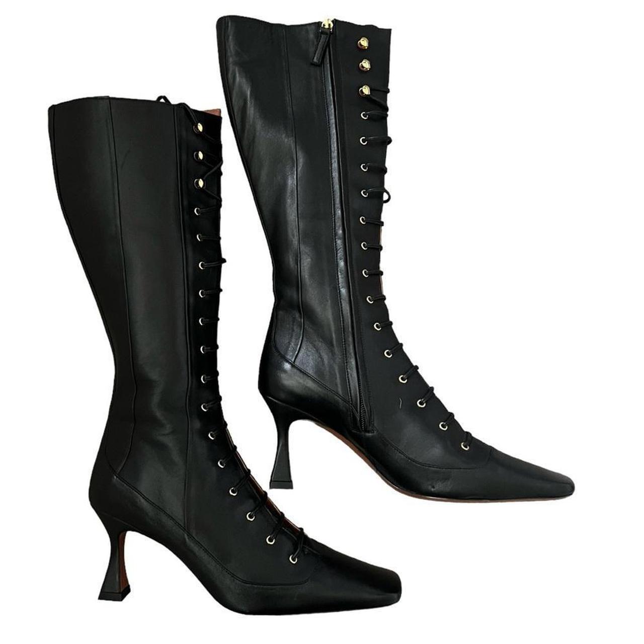 MANU ATELIER Xx Duck 80mm Leather Knee-high Boots In | Depop