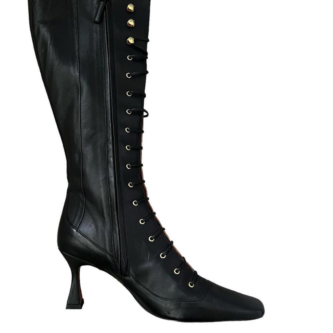 MANU ATELIER Xx Duck 80mm Leather Knee-high Boots In | Depop