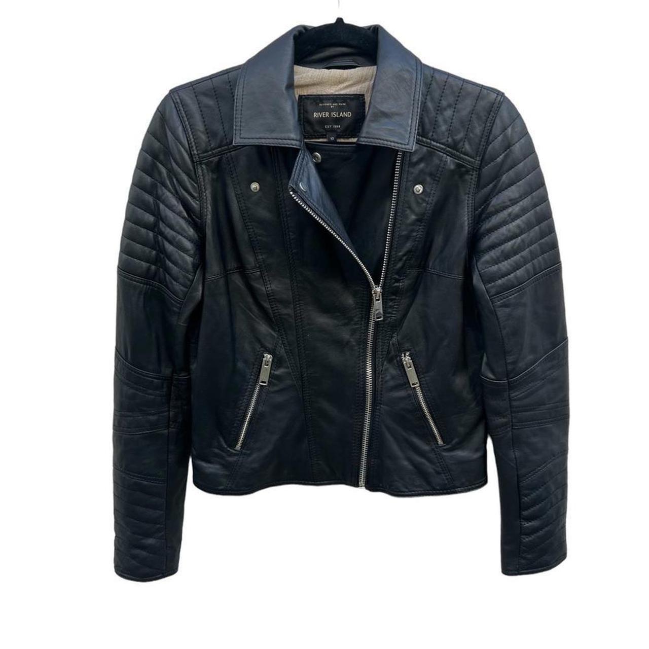 Leather Jacket River Island Womens Jacket Sale River Island Black