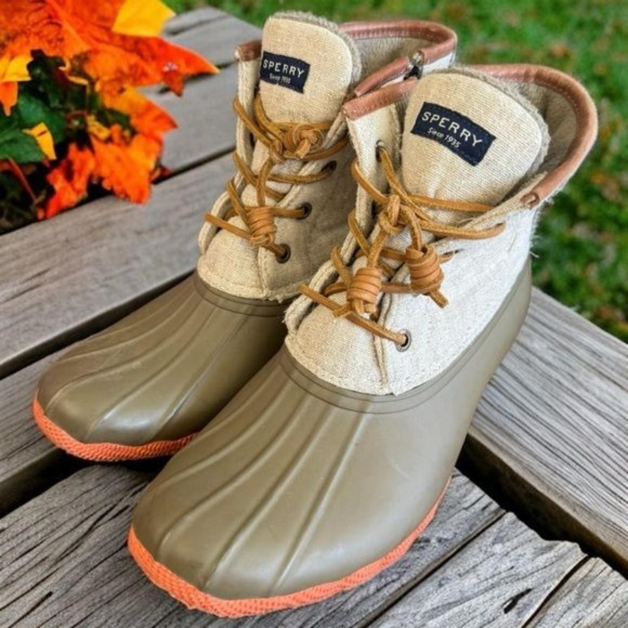 Sperry Topsider Waterproof Duck Boots Olive Green