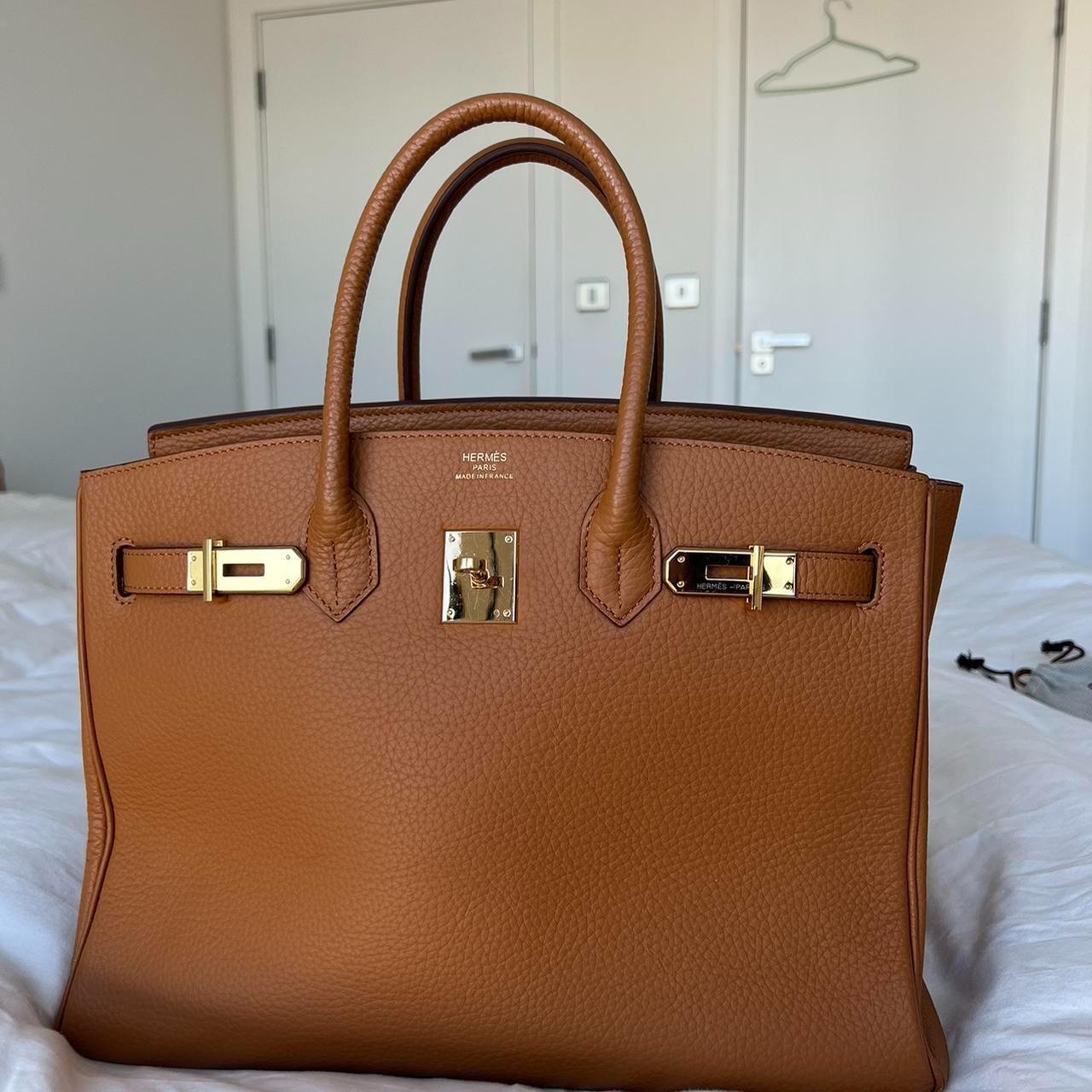 My vintage Hermes Birkin 35, Blue Jean with Gold - Depop