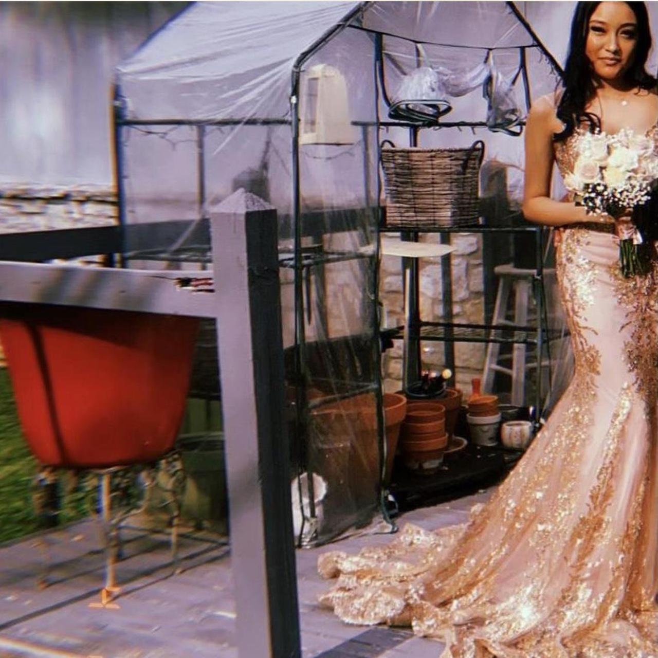 Rose gold lyra gown Prom dress from lady black Depop