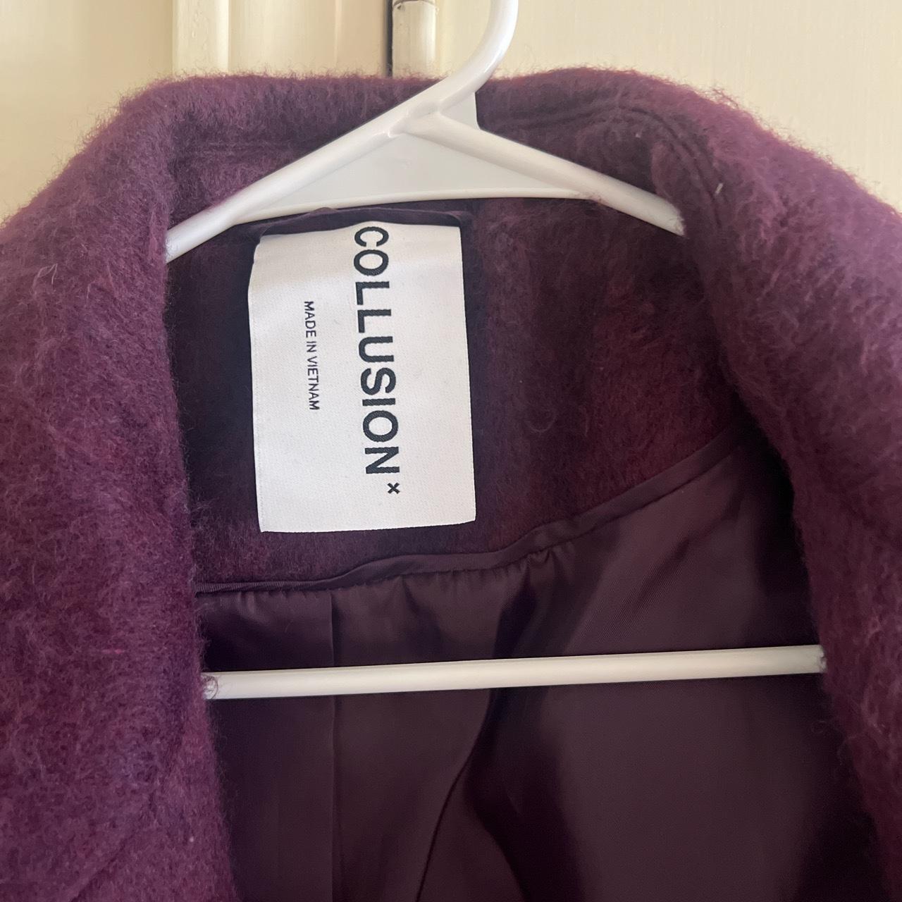 COLLUSION Unisex oversized textured blazer in purple