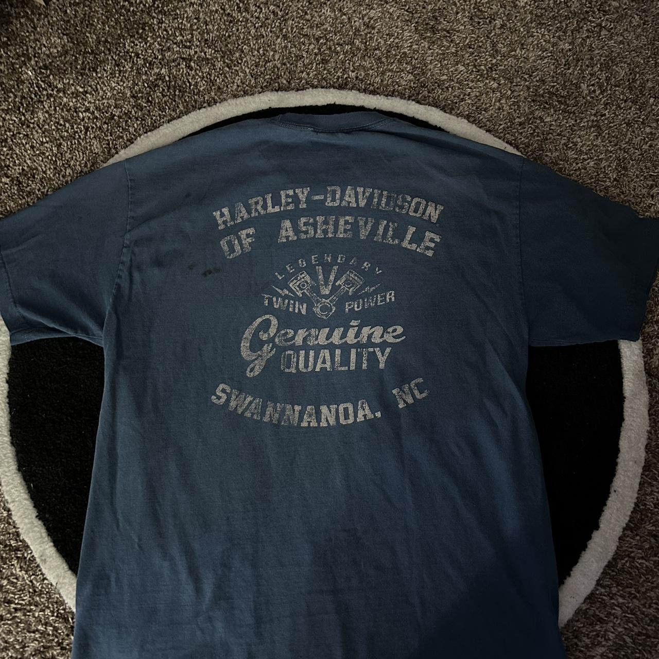Harley Davidson Men's Blue and Navy T-shirt (2)