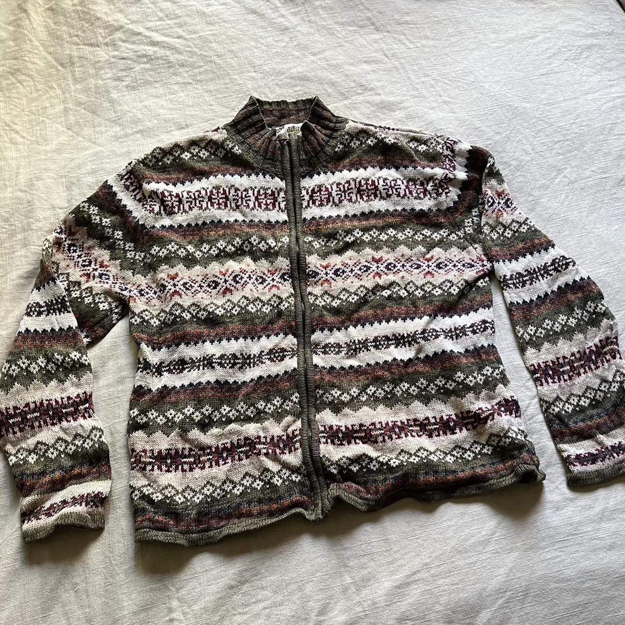 Tiara international zip up knit sweater perfect... Depop