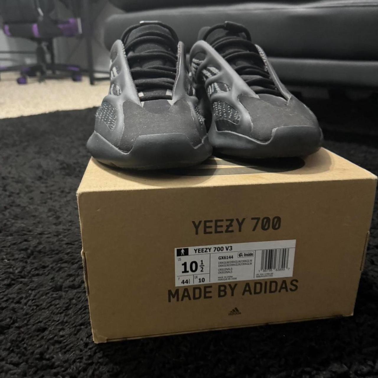 Yeezy 700 v3 triple black fits snug - Depop