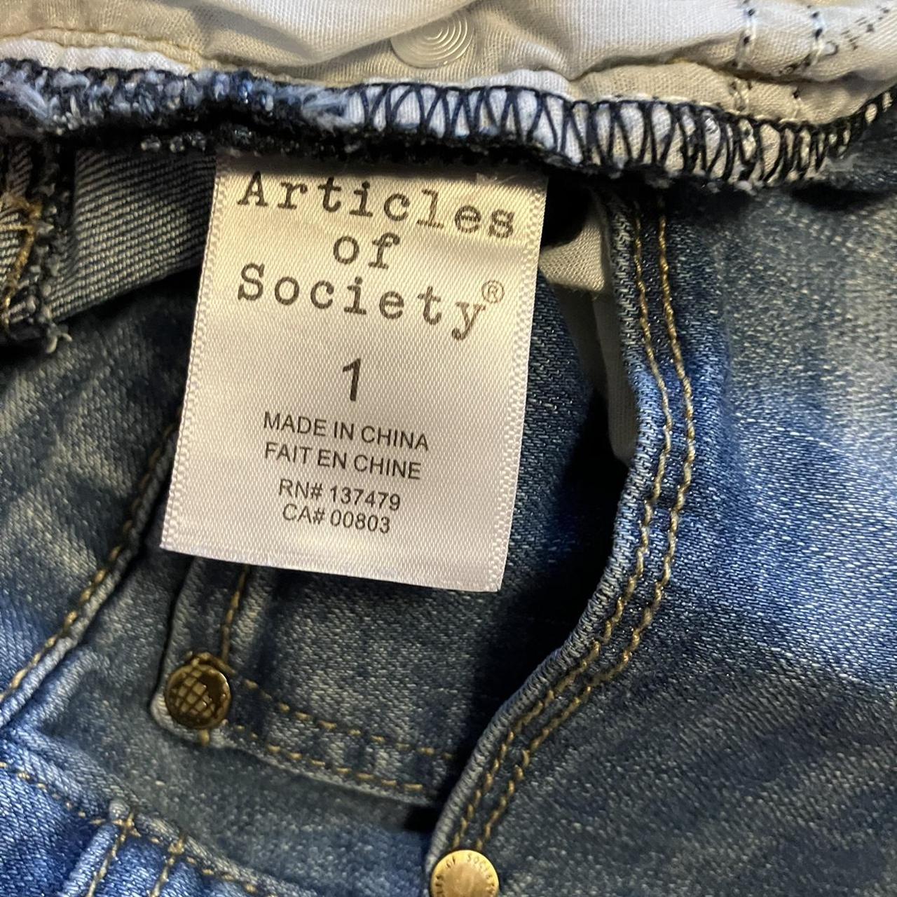 Articles of Society Women's Navy and Brown Jeans (3)