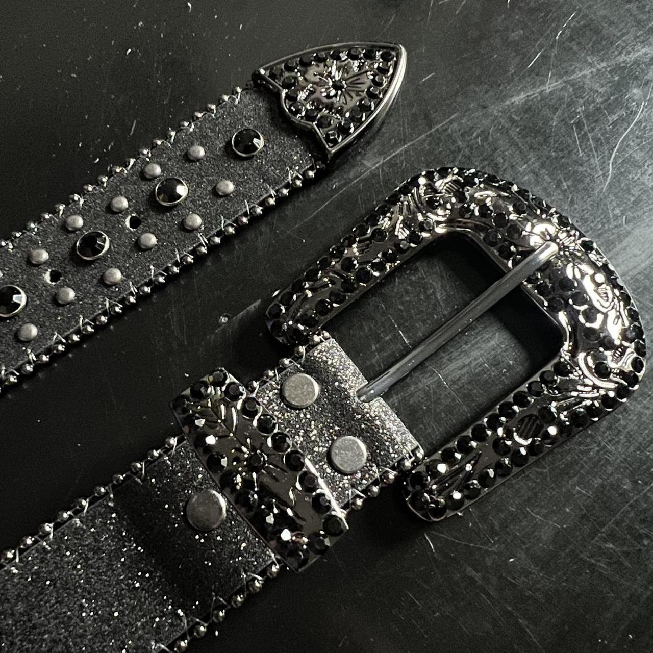 Black Studded BB Belt Very high quality Never Worn... - Depop