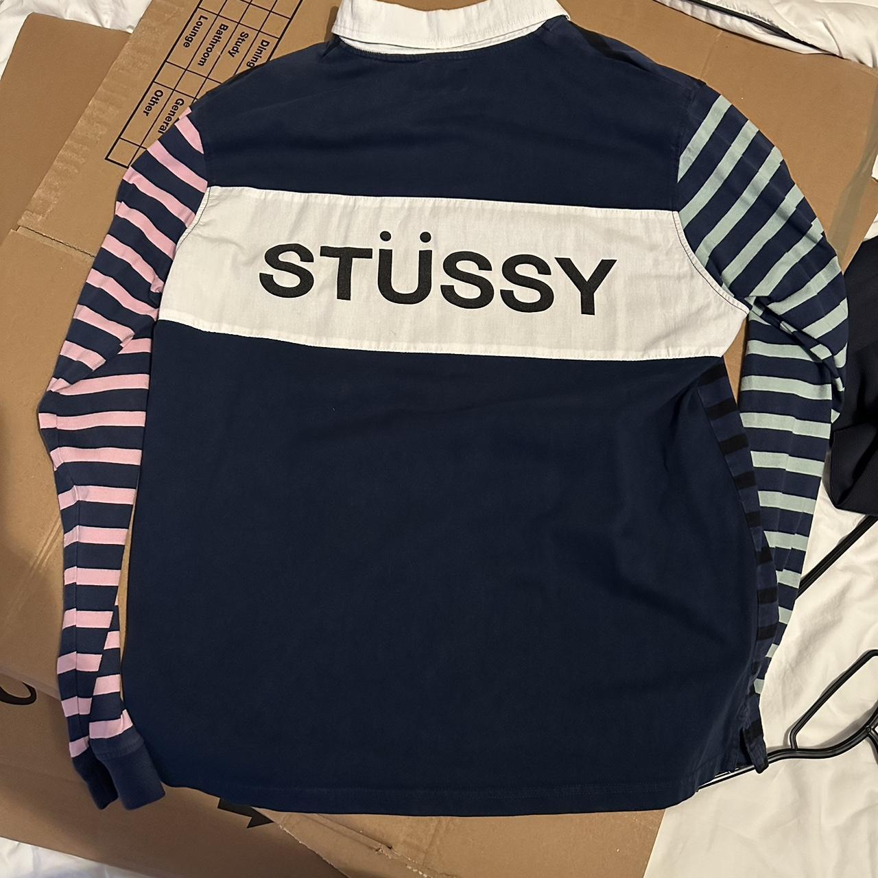 Stussy rugby/long sleeved polo shirt Excellent... - Depop