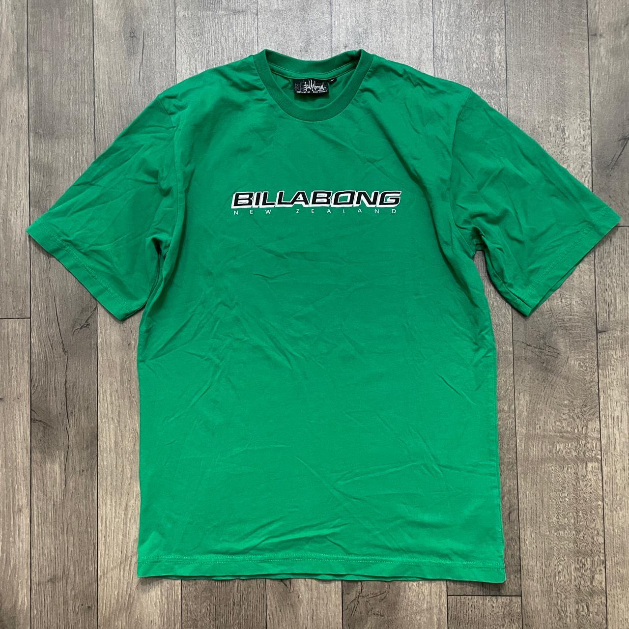 2000s Billabong Green T shirt Size:Medium Pit to... - Depop