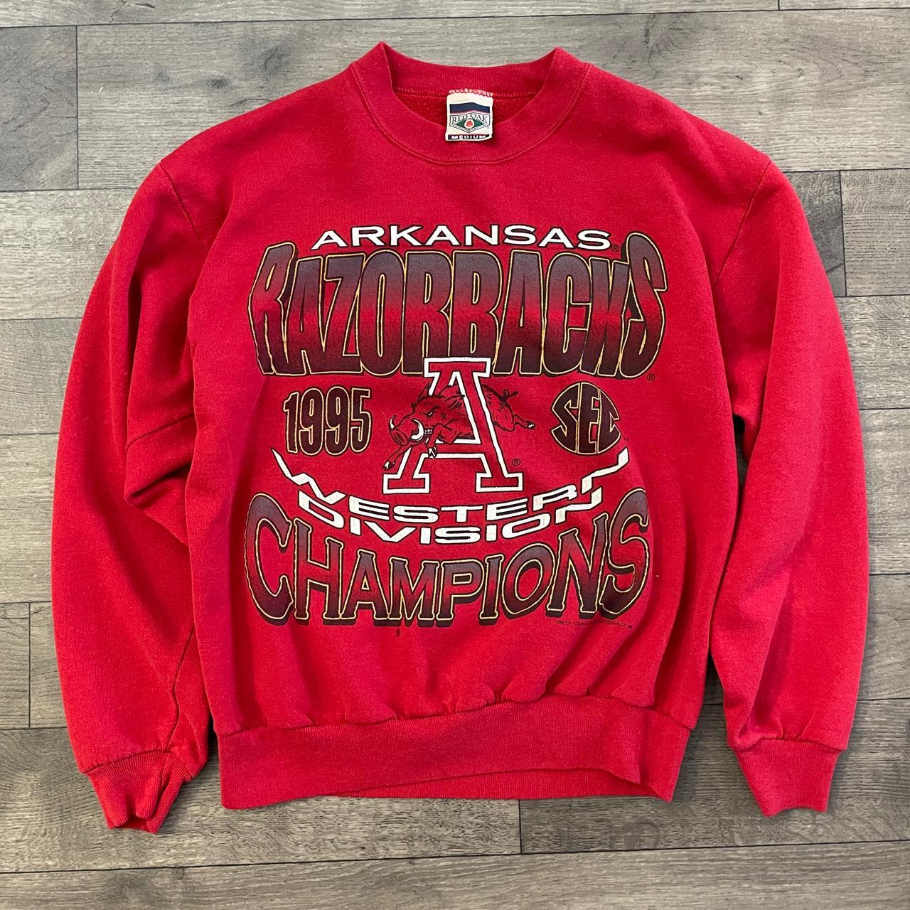 Vintage 1995 Arkansas Razorbacks Western Division... - Depop