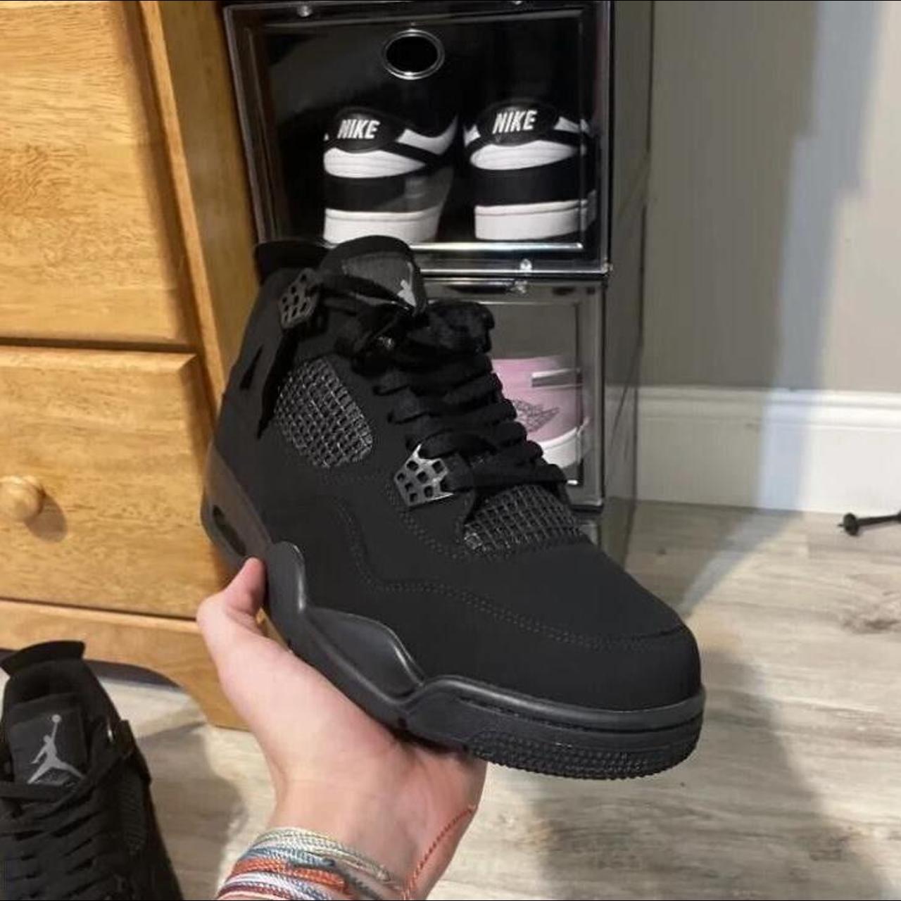 Air Jordan 4 'Black Cat' -no original box - used- - Depop