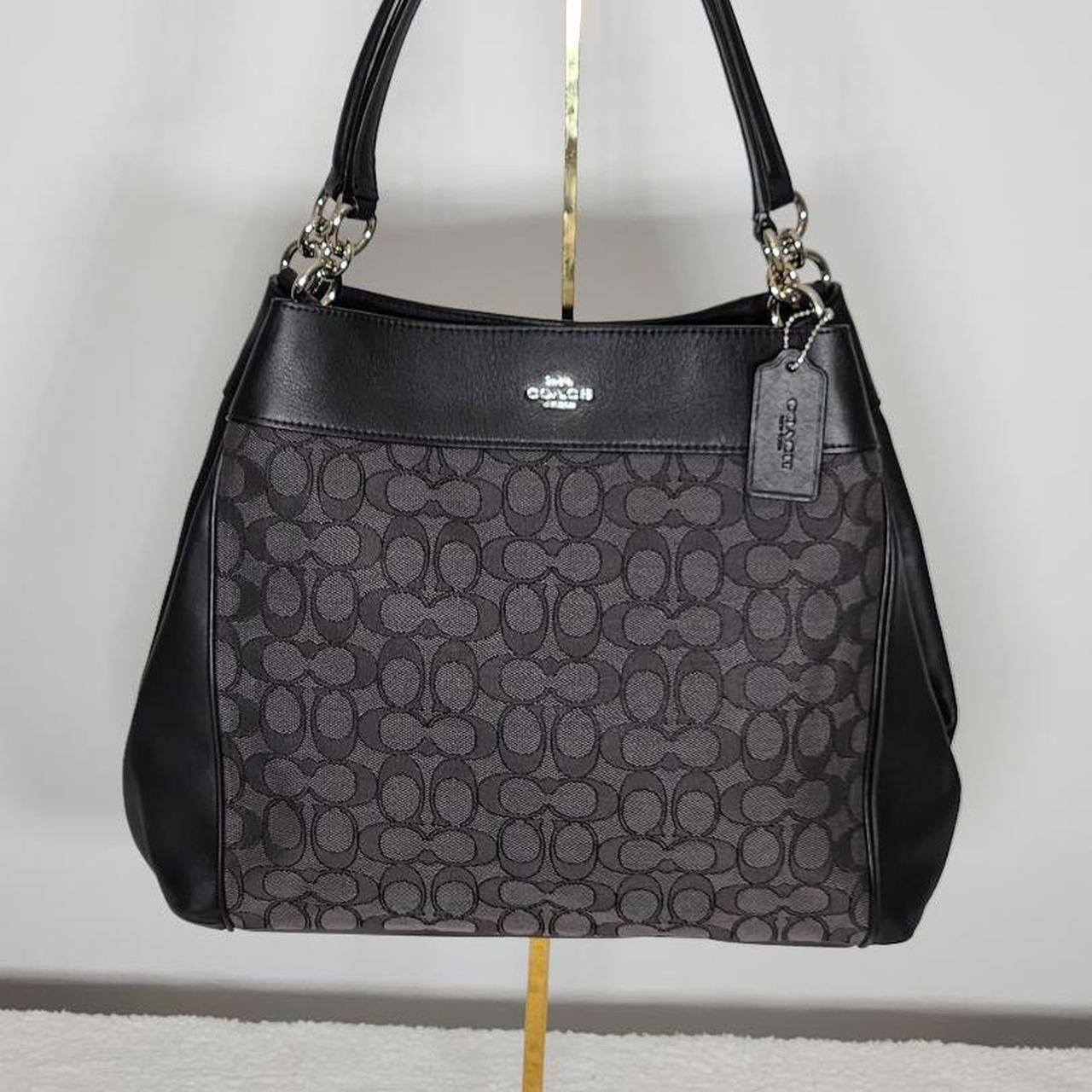 Coach Lexy Shoulder Bag Signature Jacquard Black,... Depop