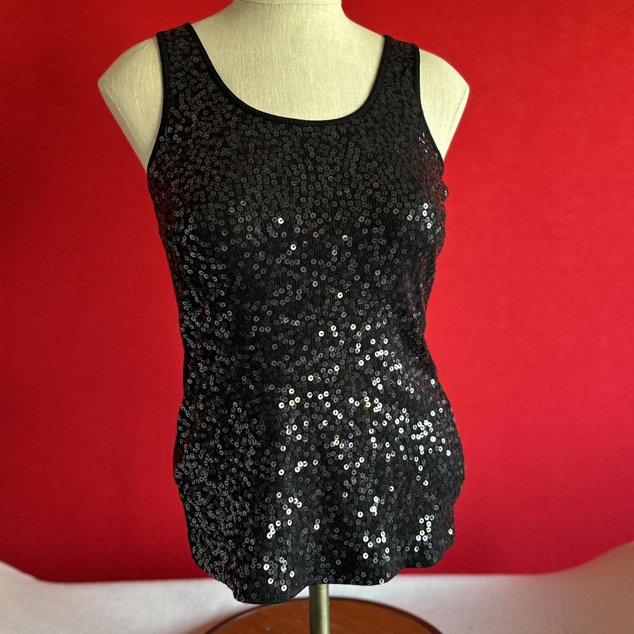 Express Black Sequin Tank Top Fall 2011. Depop