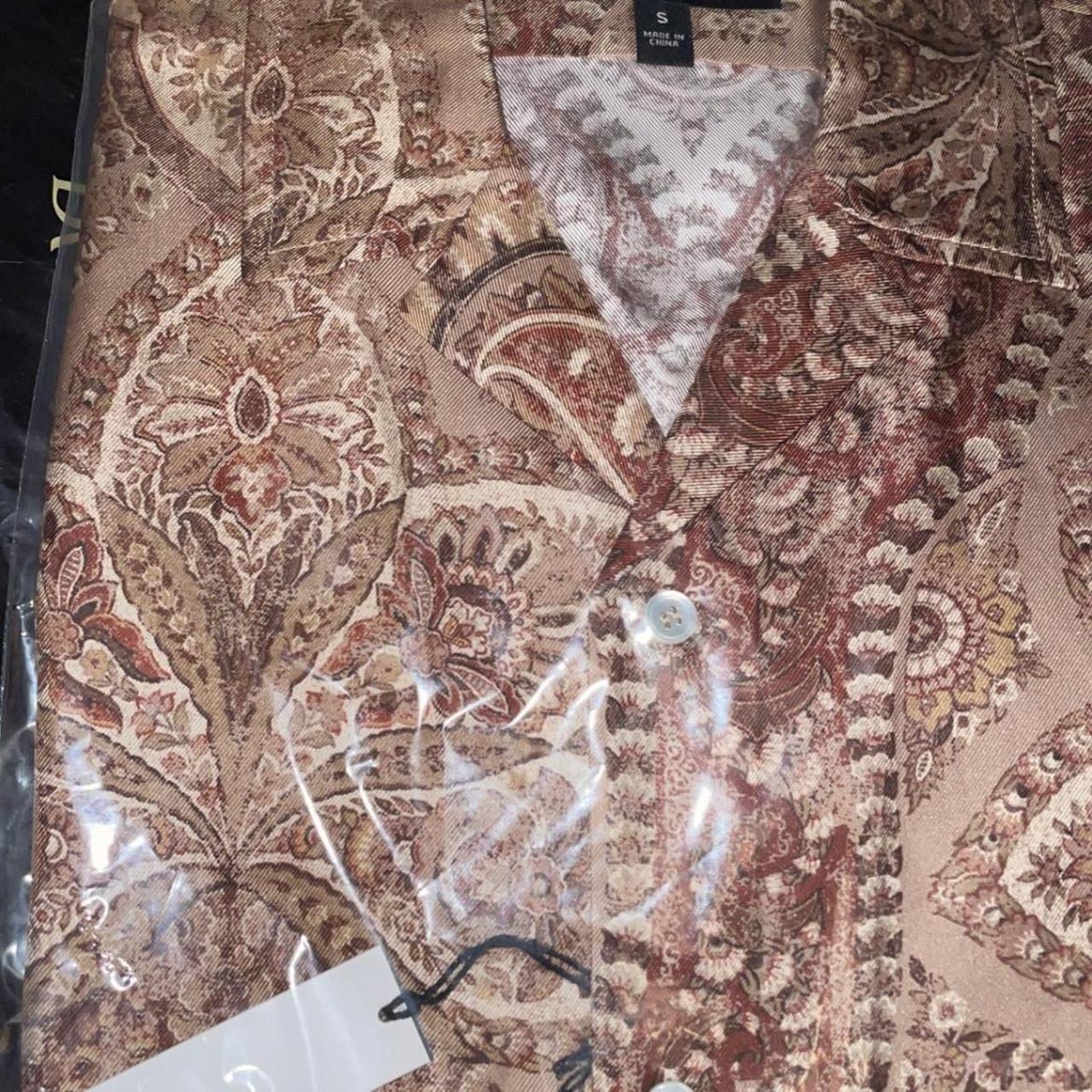 Paisley Silk Resort Shirt Never Opened Never - Depop