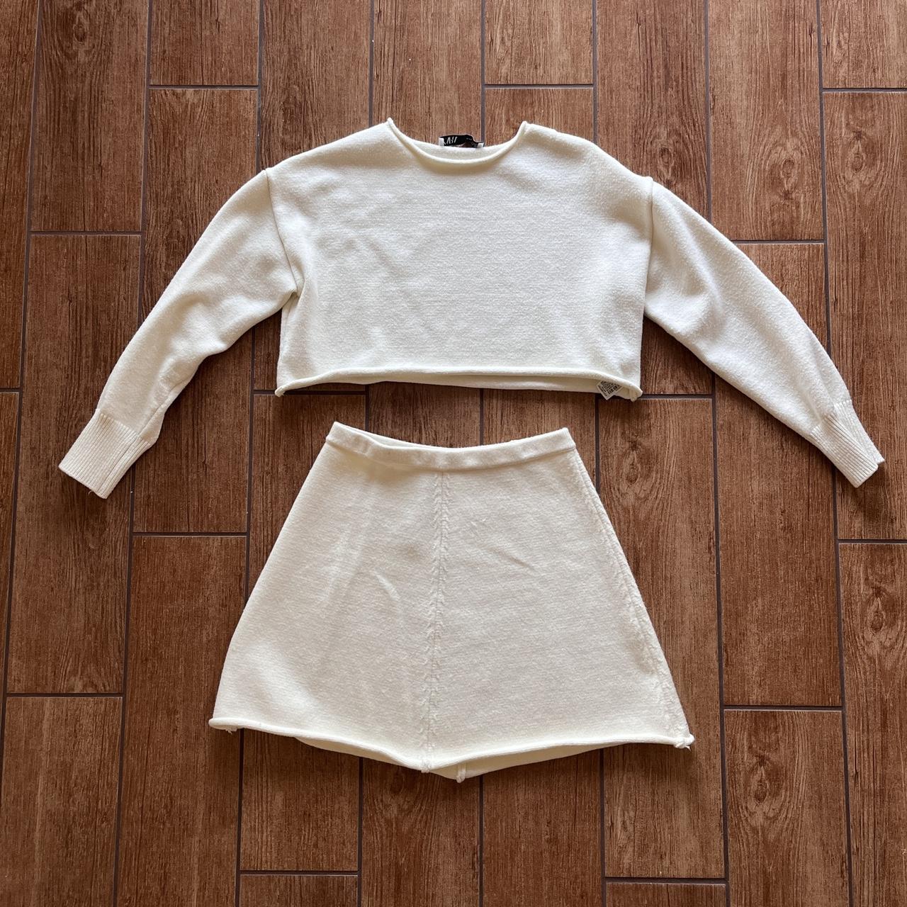 Zara knit skirt set, cozy 2 piece! Depop