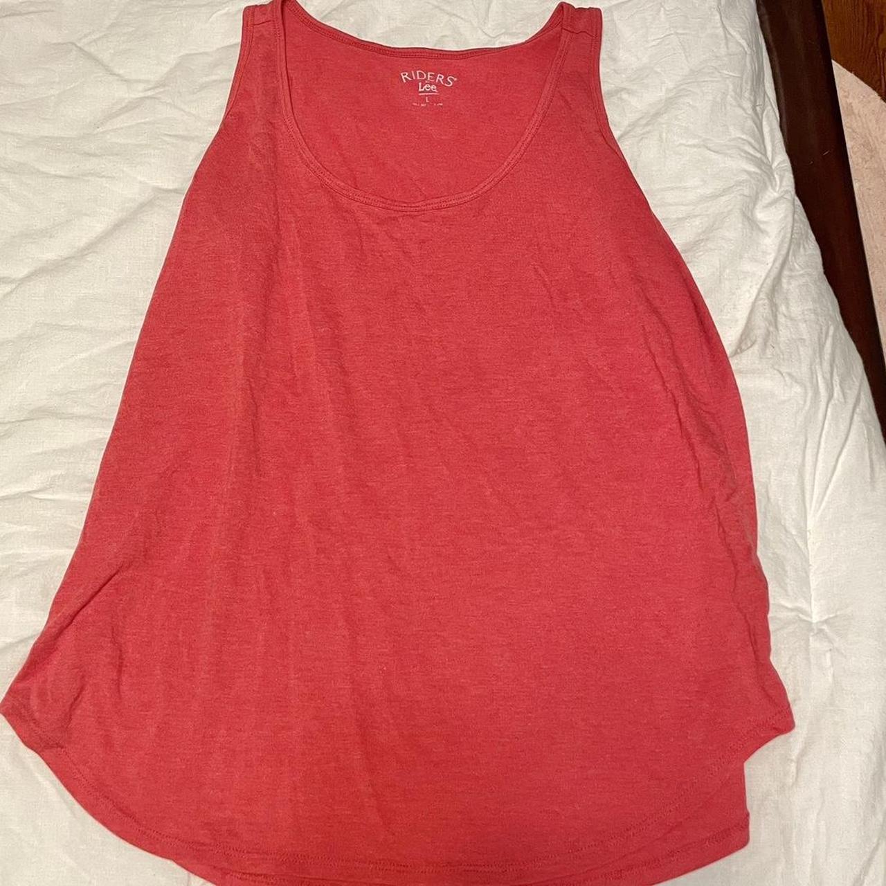 Riders by Lee red tank top size large lightly worn... - Depop