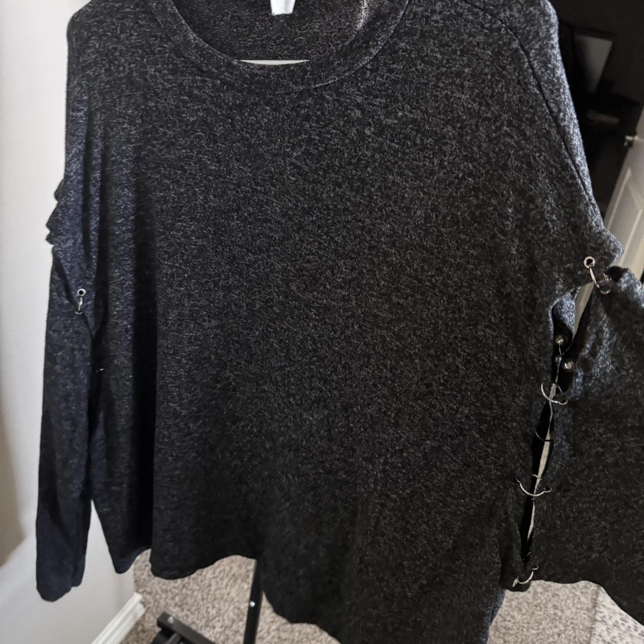 Lee Women's T-shirt - Grey/Black - XL – Grey long… - image 6