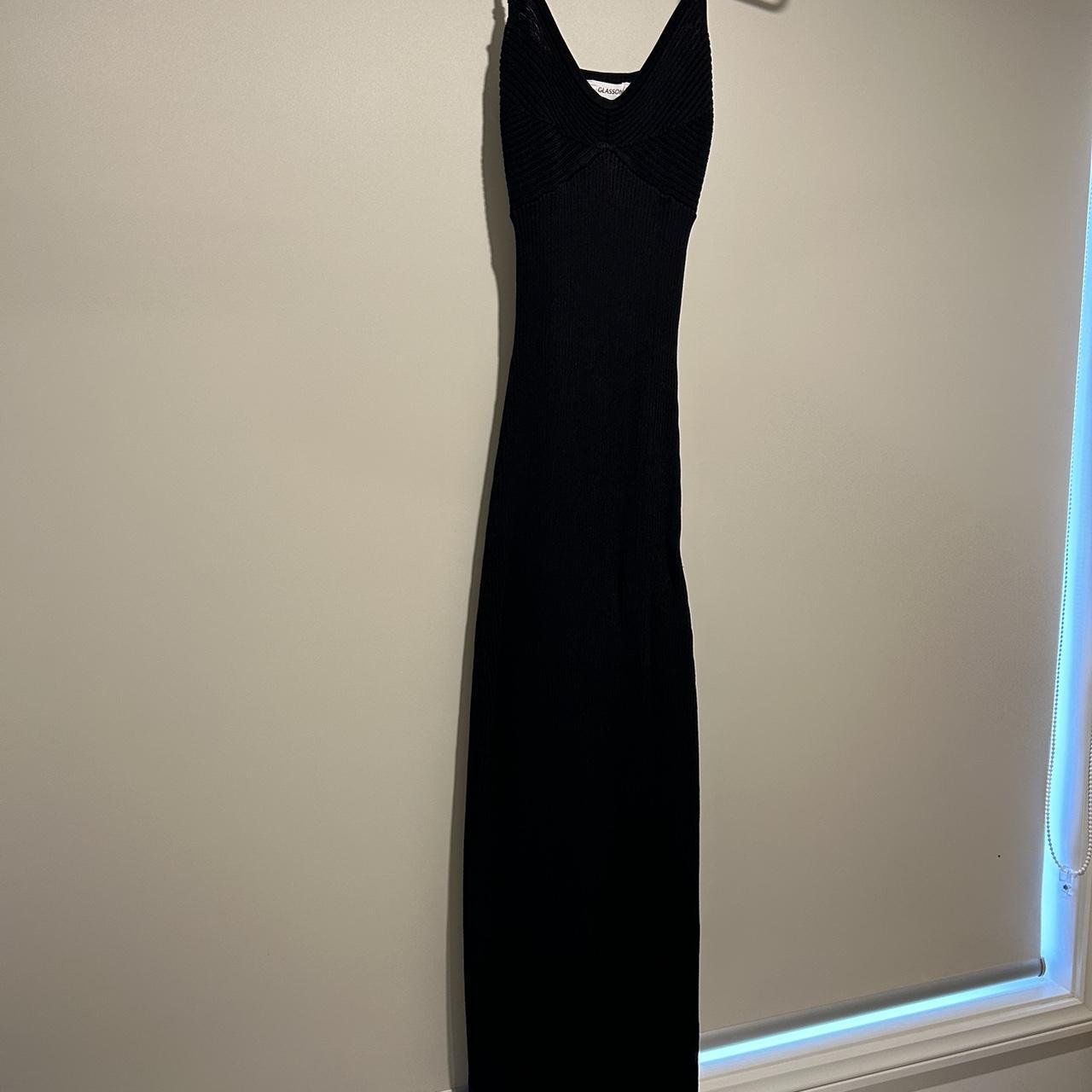 glassons black maxi dress, worn once - size xs - Depop