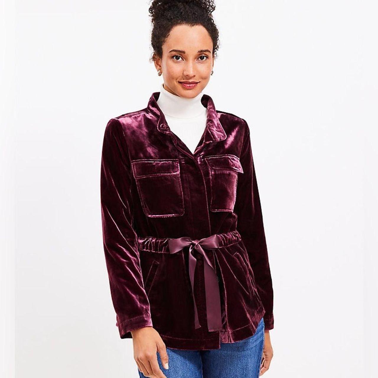 Ann taylor velvet jacket hotsell