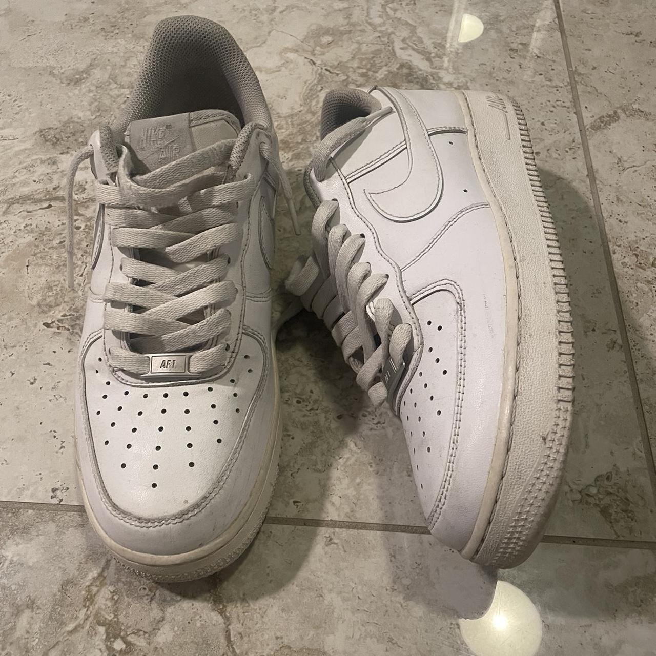 White Airforces Size 8.5 No Insoles #airforces #af1... - Depop