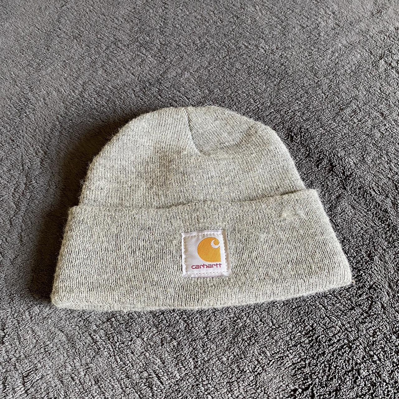 CARHARTT BEANIE Color - Grey Size - One Size Fits All - Depop