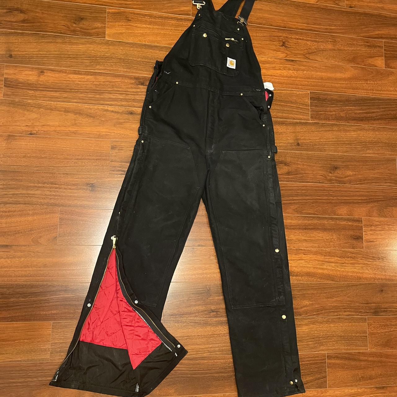 Carhartt Double Knee Insulated Bibs SIZE... Depop