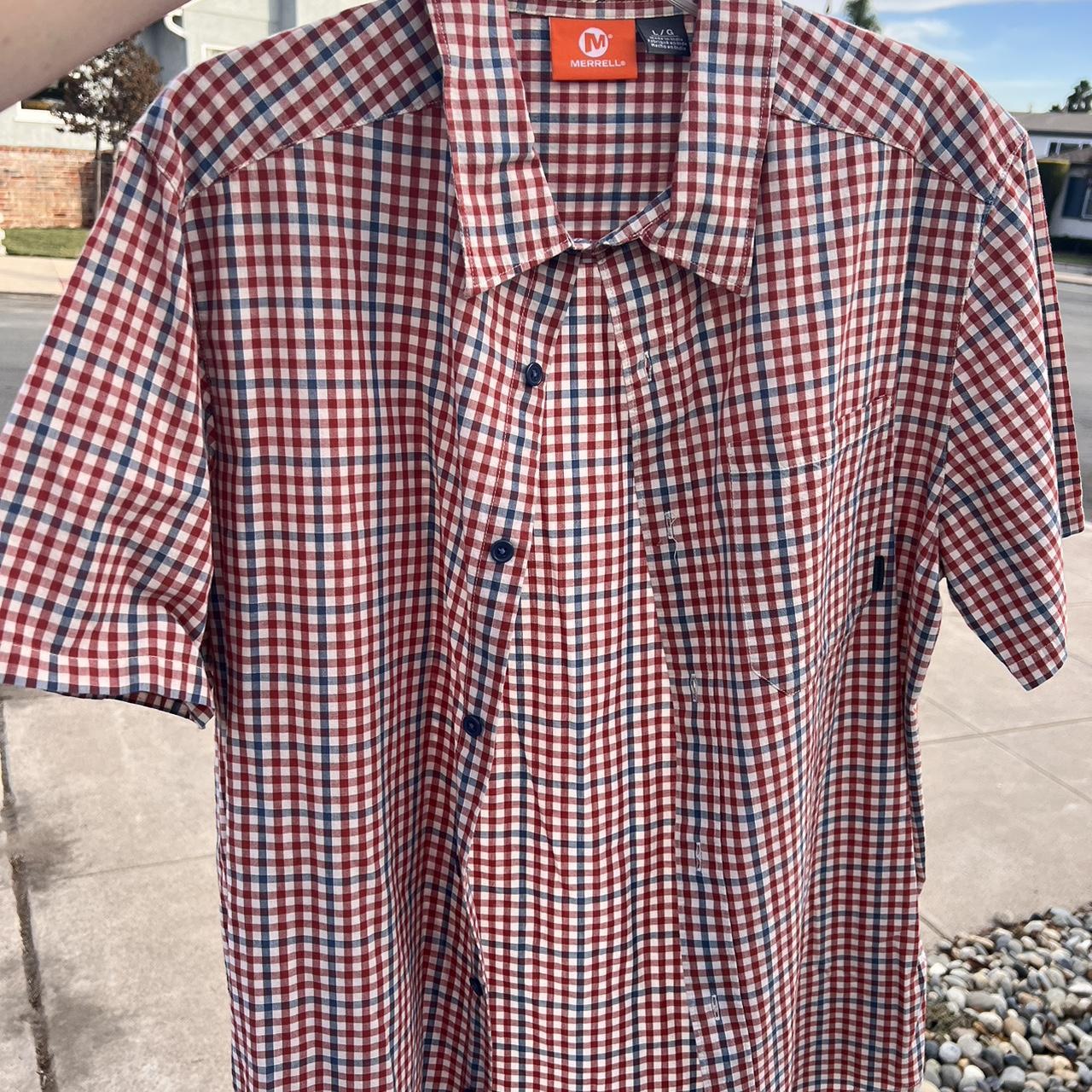 Merrell men’s dress shirt Used once Size large - Depop