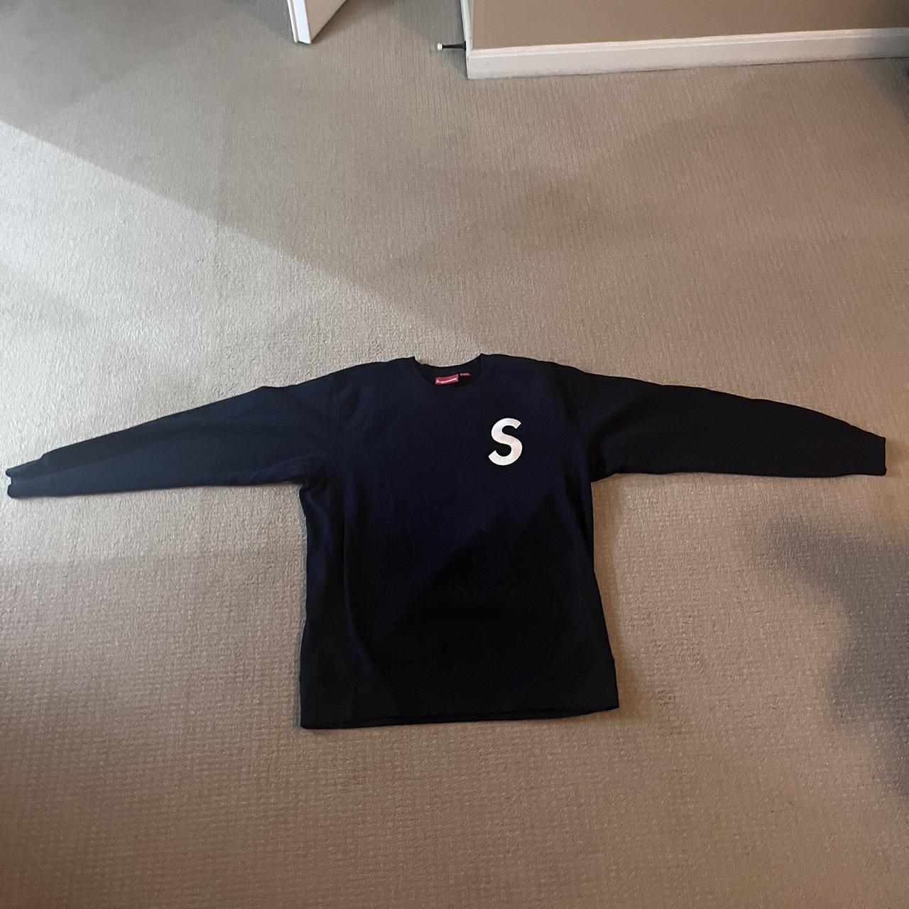 Supreme S Logo Crewneck navy size Xl, Good condition...