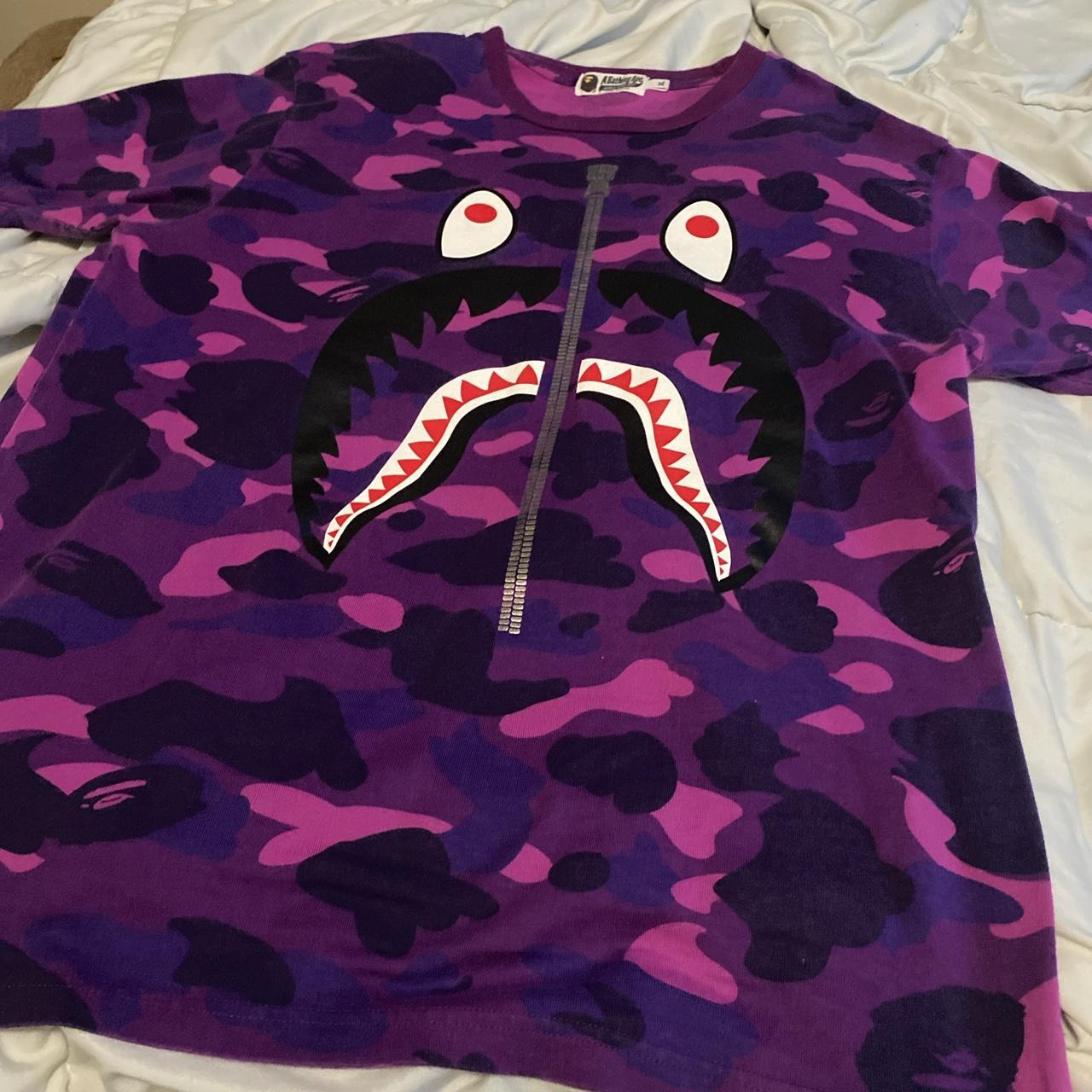 purple bathing ape shirt