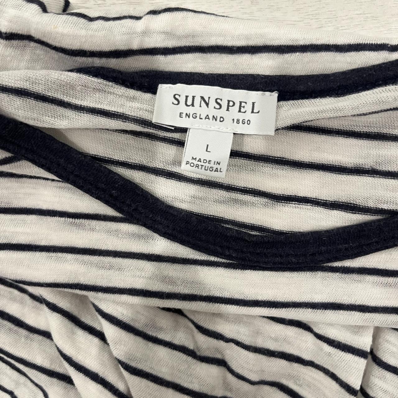 Sunspel Summer Linen Stripe 30% Linen / 70%... - Depop