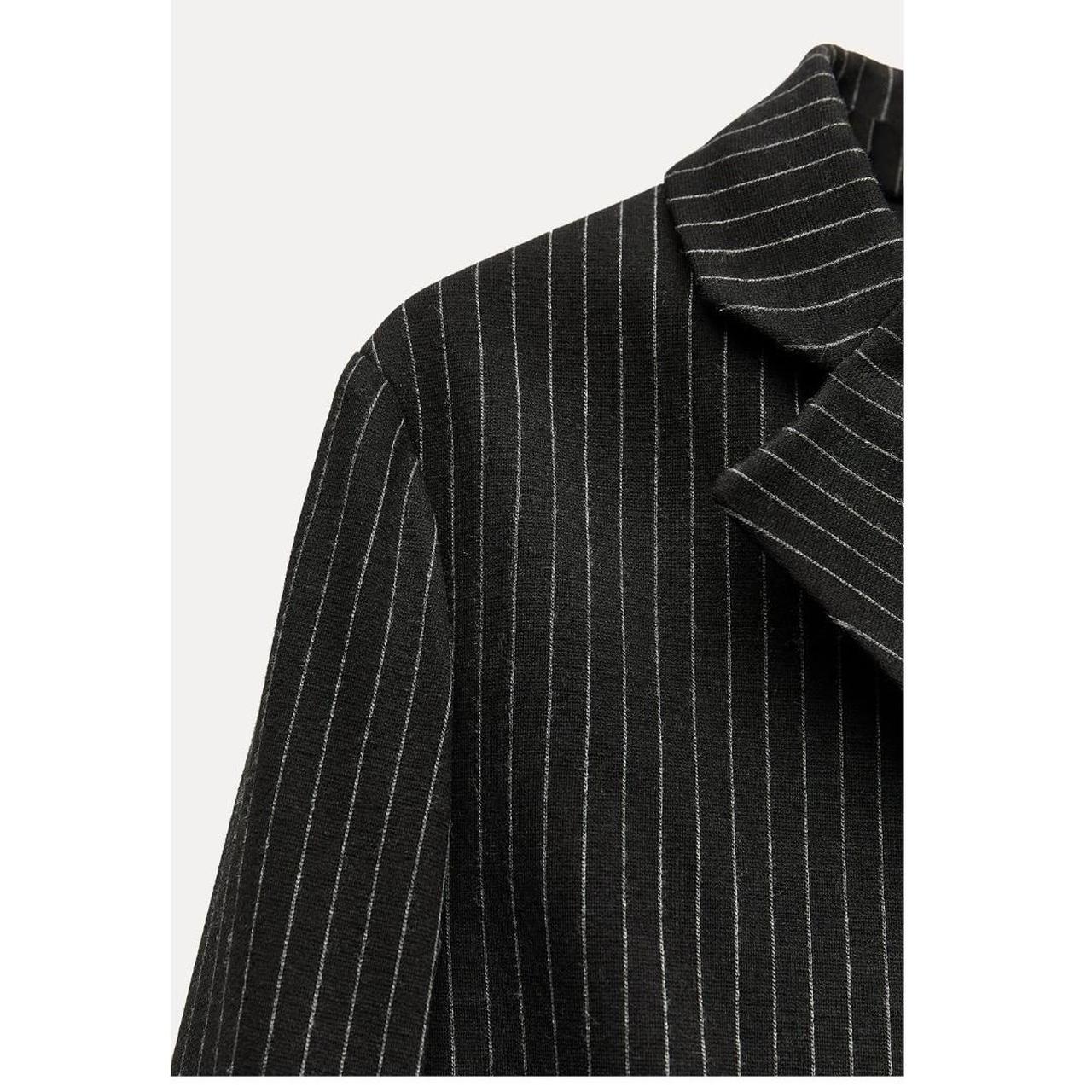 ZW COLLECTION DOUBLE-BREASTED PINSTRIPE BLAZER